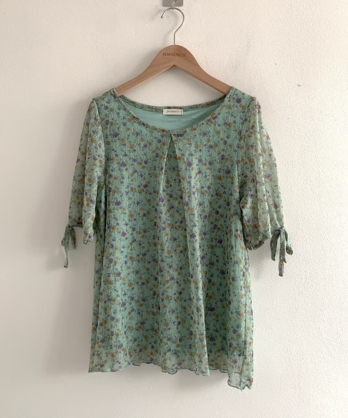 Flower Embroidery Frill Ribbon T 상품이미지1