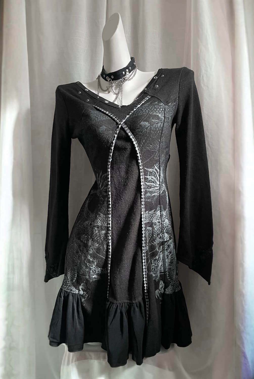 Ozzcroce ozzon knit dragon dress 오즈온 상품이미지4