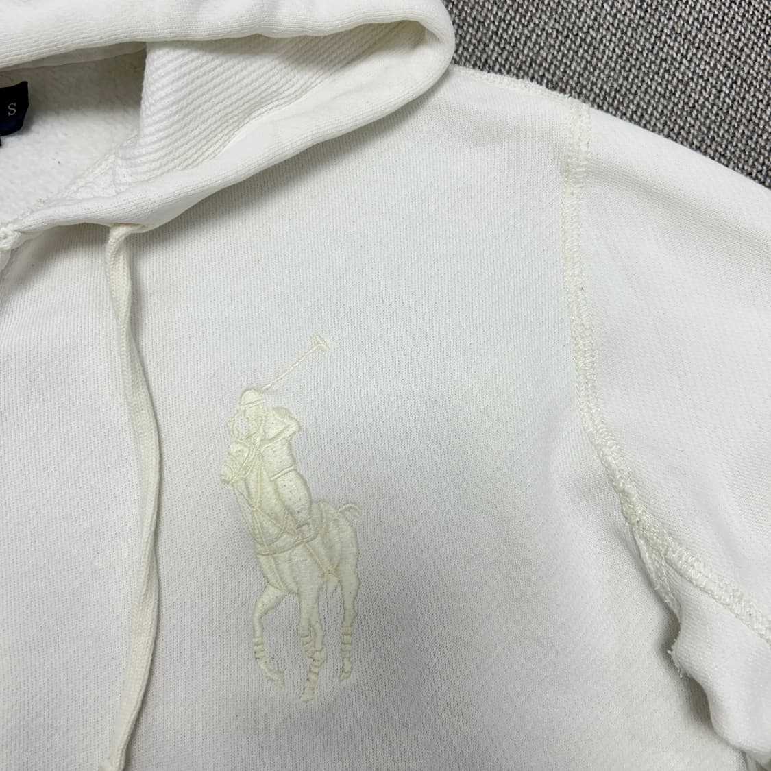 폴로 화이트 아이보리 빅포니 후드집업(S) 상품이미지4