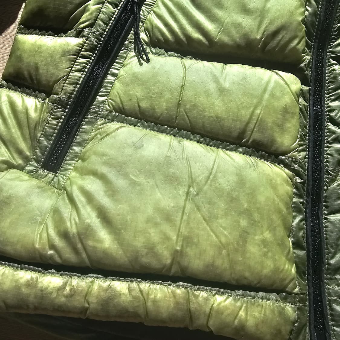 M 90~95 새제품) 밥캣 경량 다운 시어쉘 패딩 덕 90:10 그린 상품이미지5