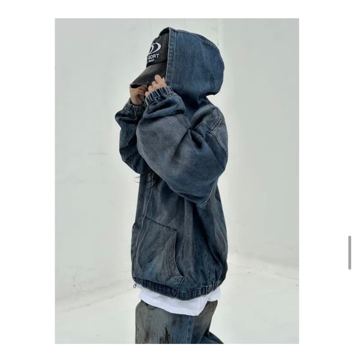 🖤유니섹스 빈티지 자수 데님 고프 볼캡🖤 모자 상품이미지6