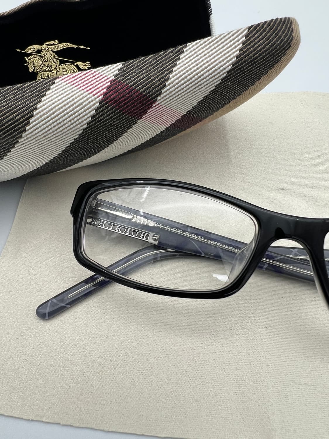 버버리 BURBERRY 스퀘어 뿔테 안경 B-2040-A 상품이미지3