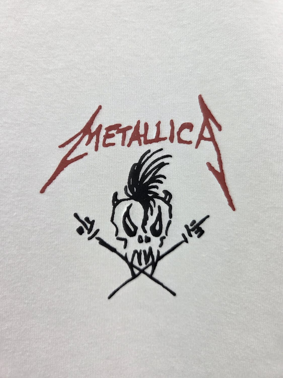 XL 뉴에라 메탈리카 반팔 티셔츠 화이트 상품이미지3