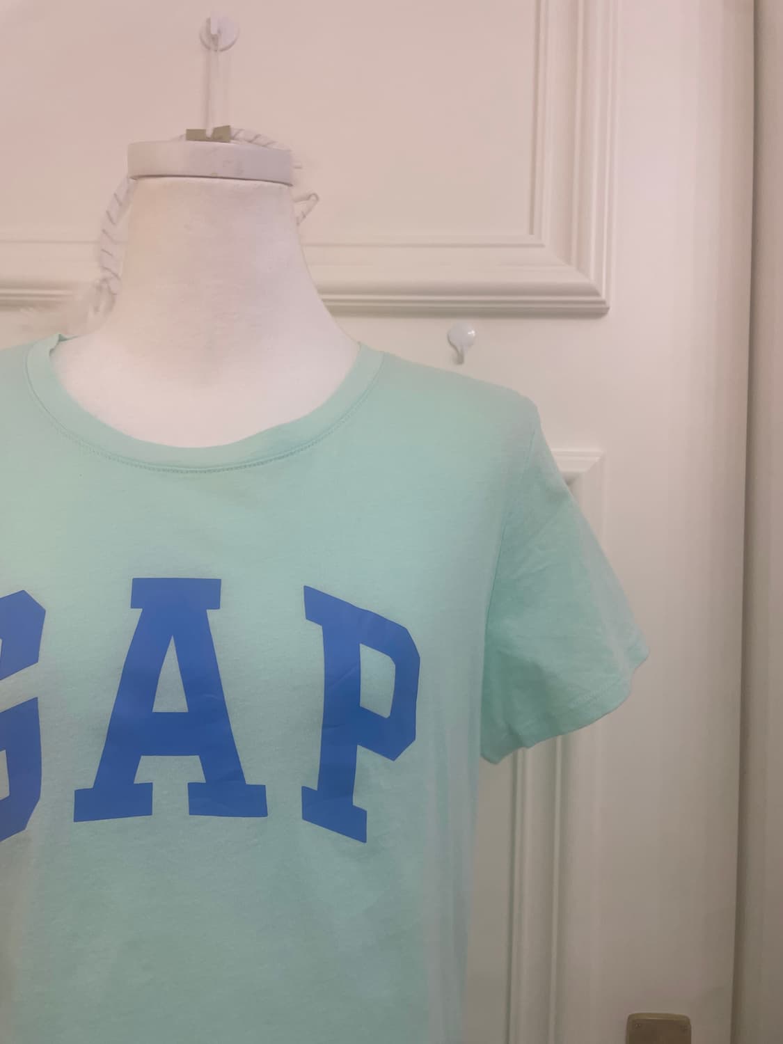 GAP mint blue logo basic top(size-M) 상품이미지6