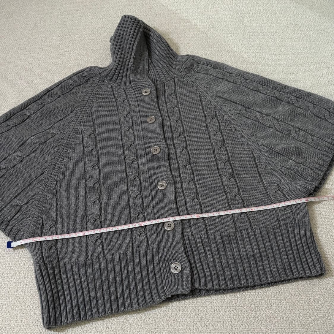 일본빈티지 그레이 니트케이프 상품이미지7