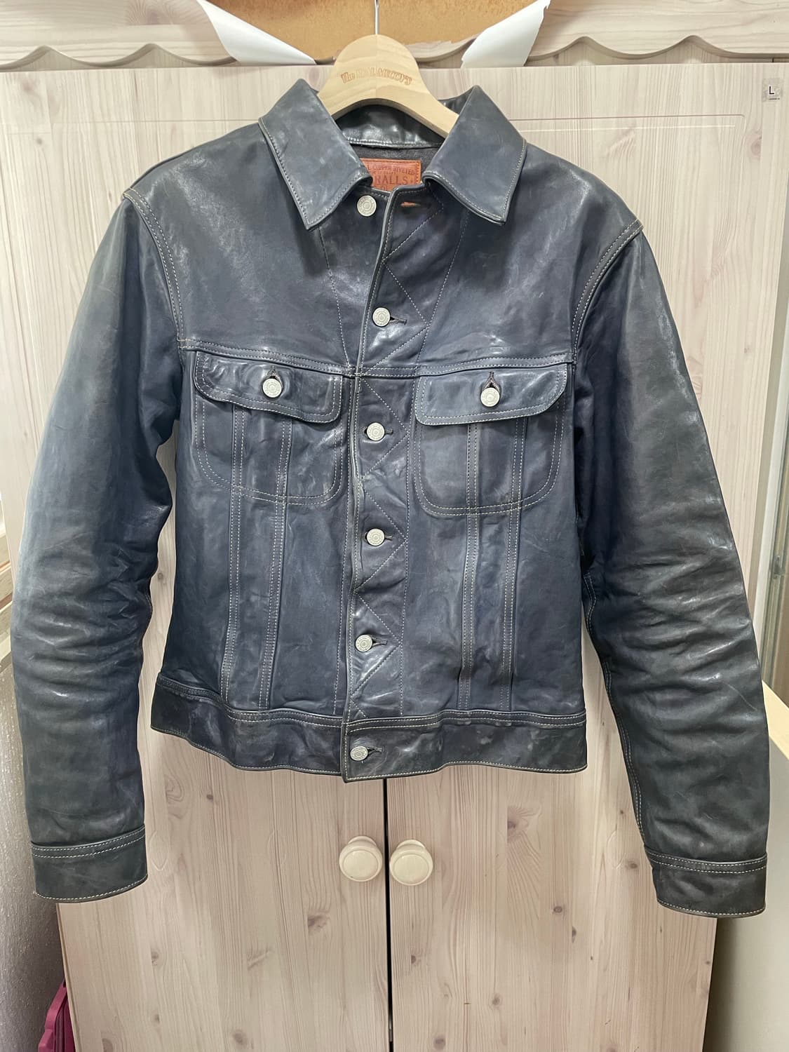RRL lot271 인디고 레더 트러커 M 상품이미지2