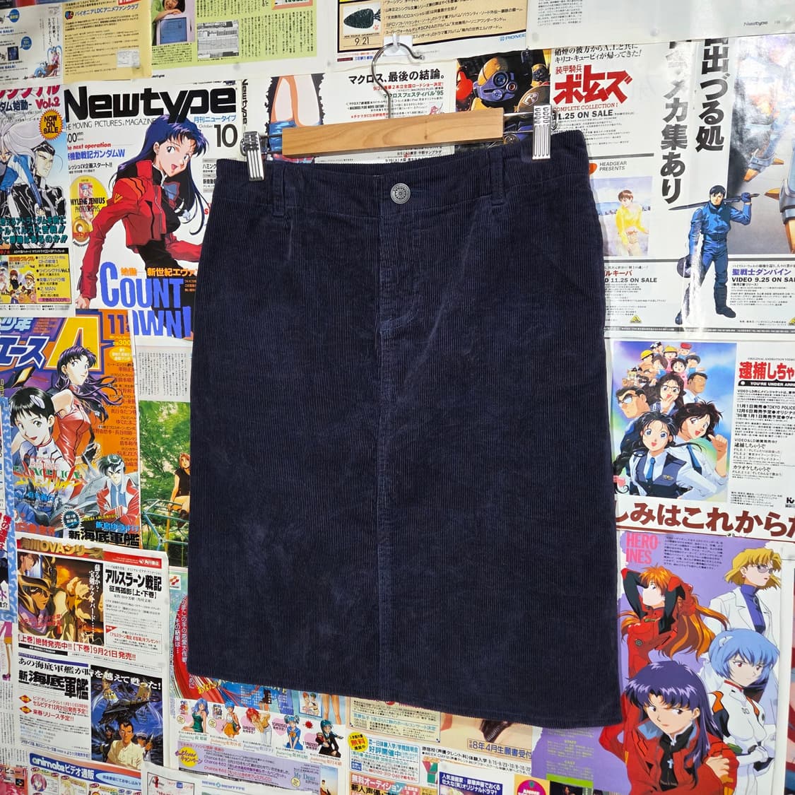 티티카카 네이비 코듀로이 미디 스커트 상품이미지4