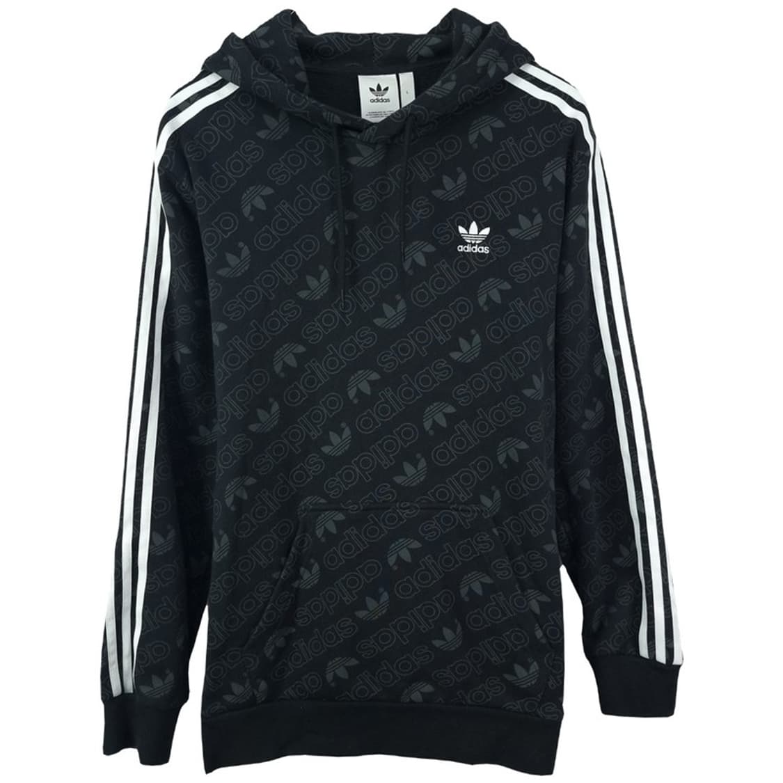 [아디다스] 멀티 패턴 삼선 후드티 블랙 M19371 상품이미지2