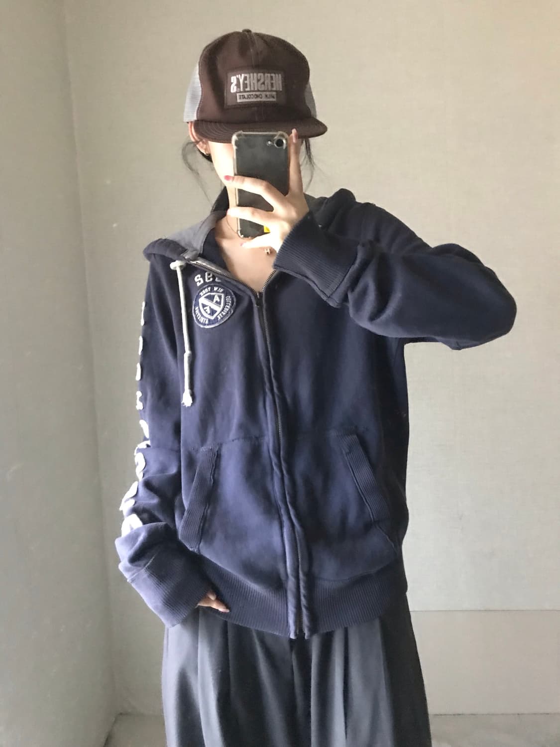 아베크롬비 네이비 스티치 후드집업 상품이미지5