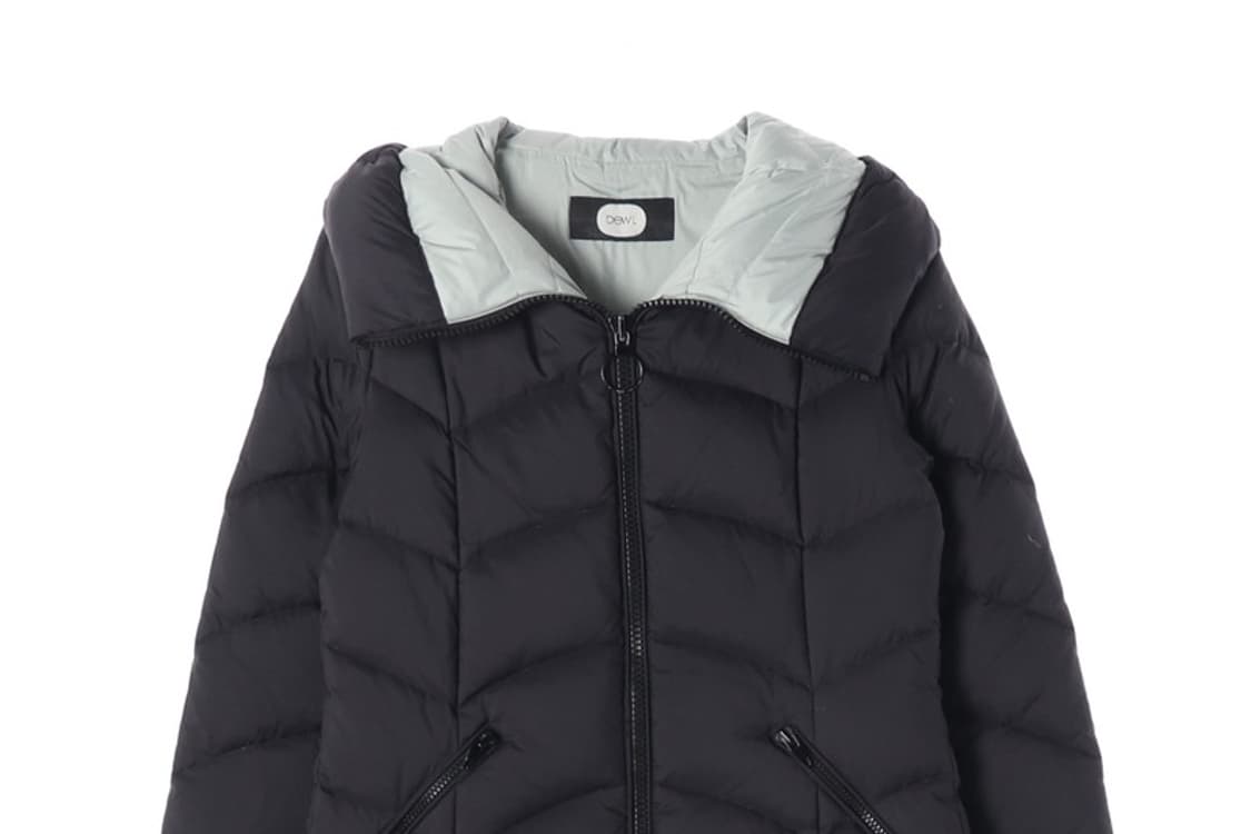 듀엘 배색 하이넥 구스다운 롱패딩 55 상품이미지4