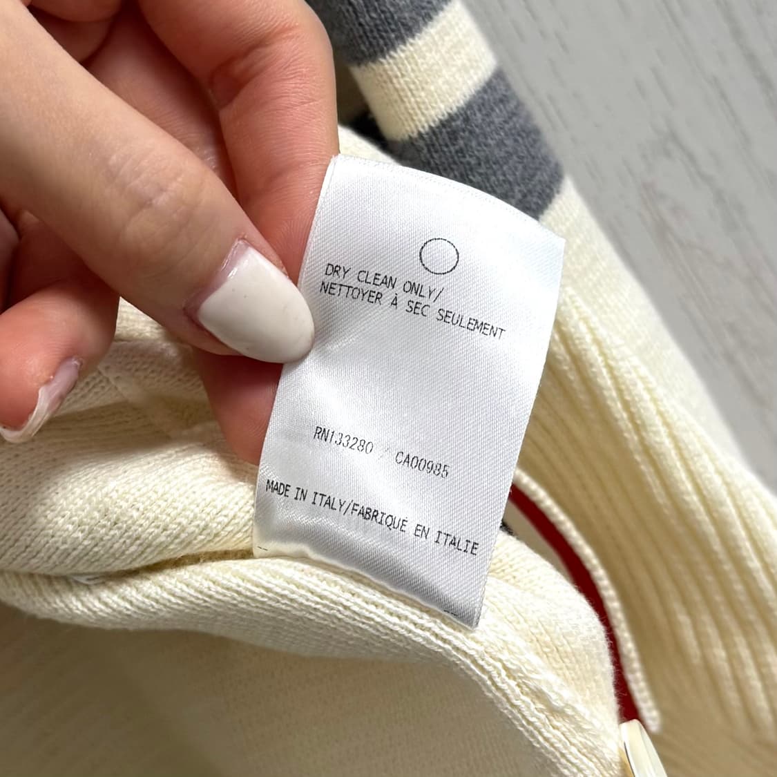 (2) 톰브라운 밀라노스티치 크림 화이트 가디건 상품이미지8