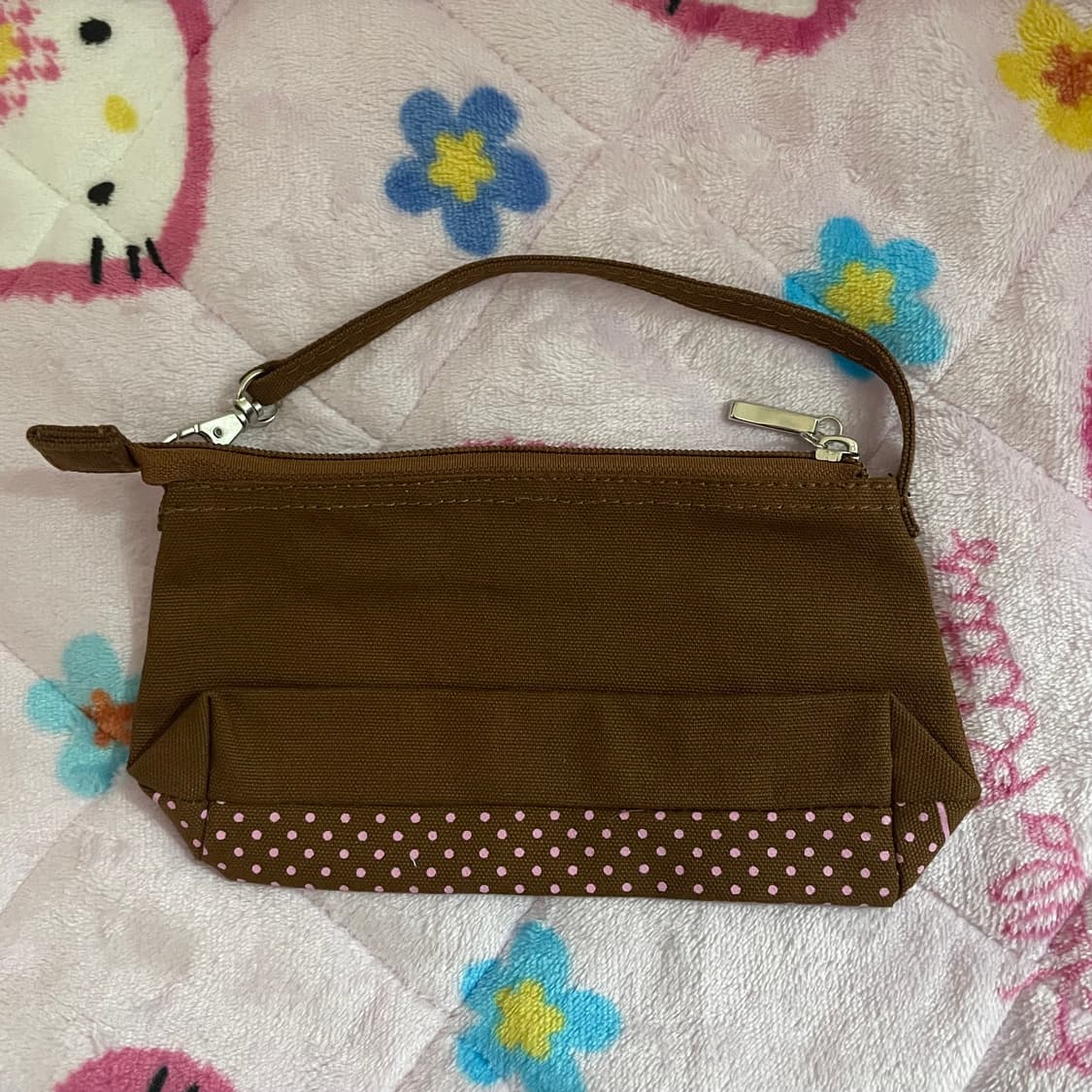 [새상품] 고전 키티 핑크브라운 토트백 파우치 상품이미지3