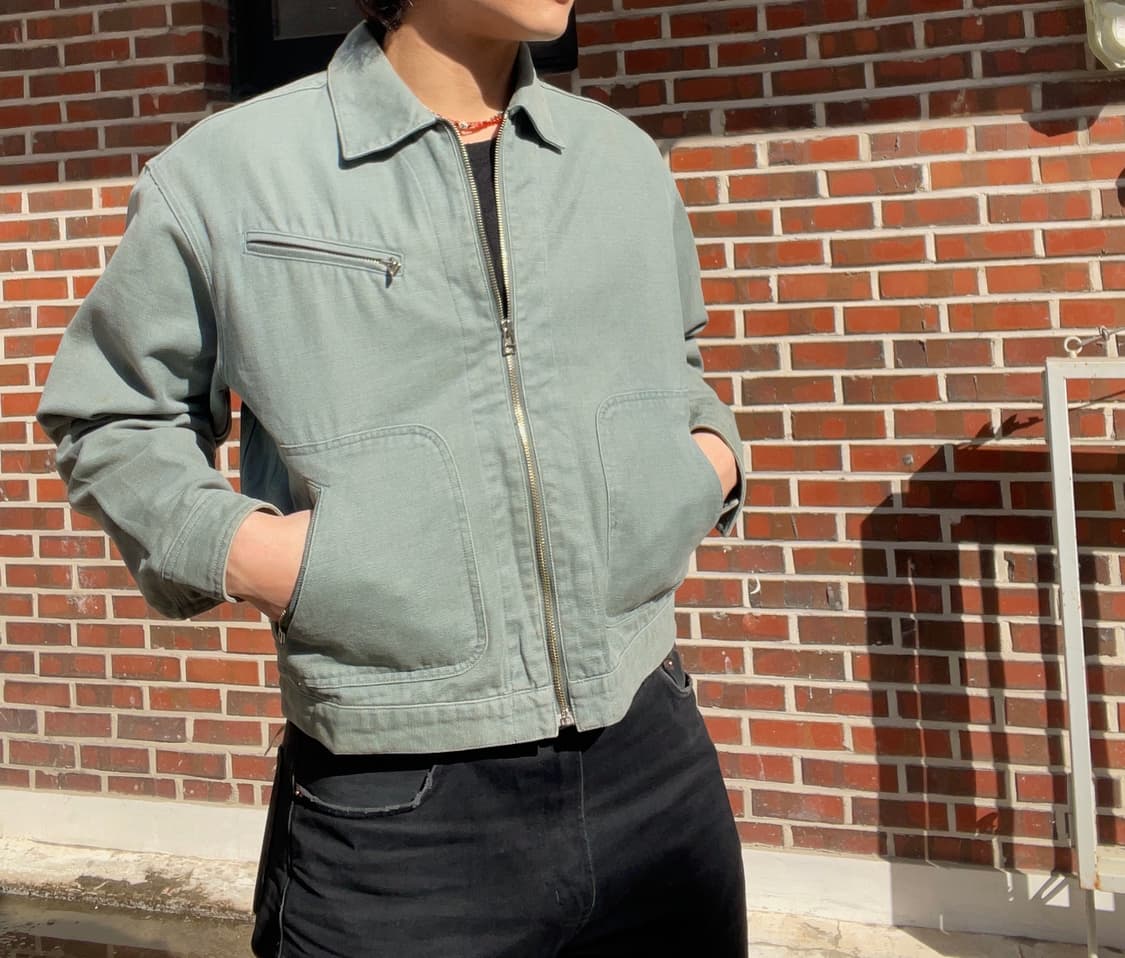 90s 켈빈클라인 세이지 그린 워크자켓 상품이미지2