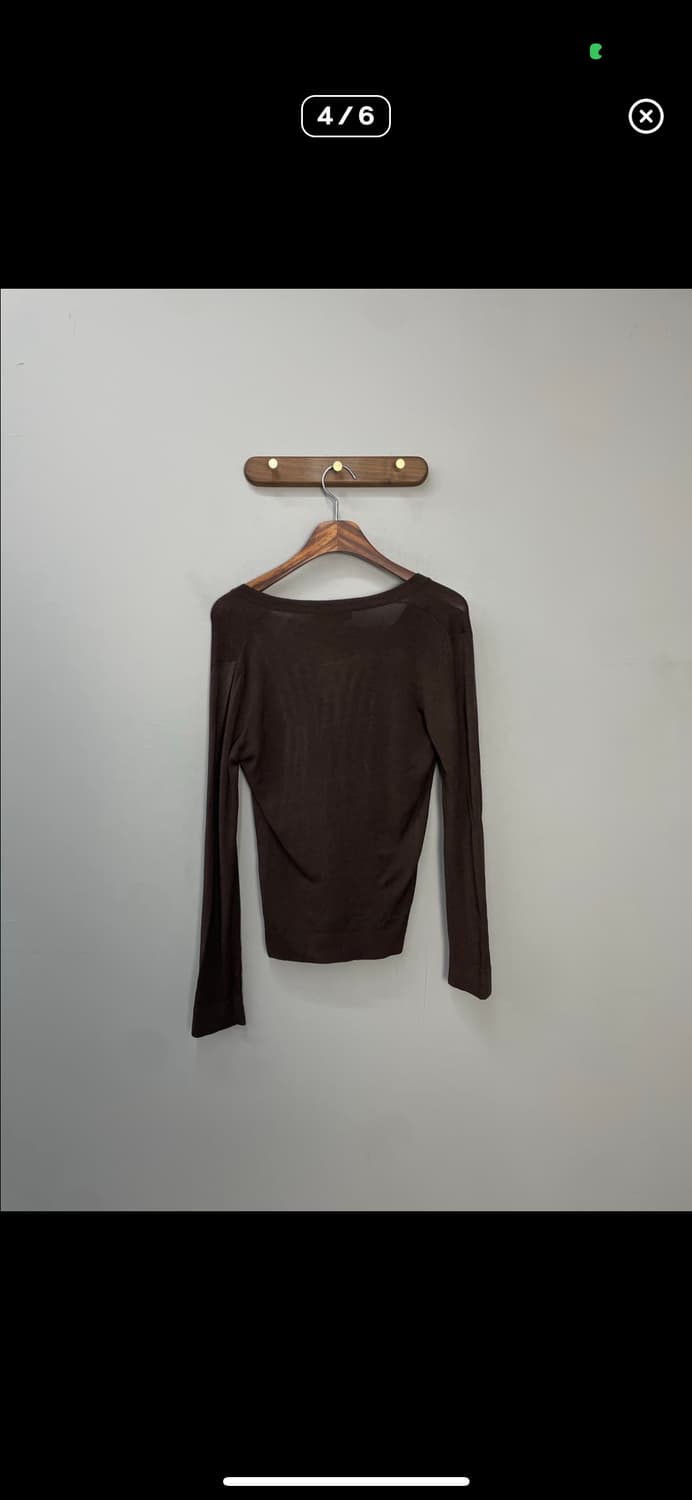 막스마라 브라운 브이넥 가디건 A3176 상품이미지4