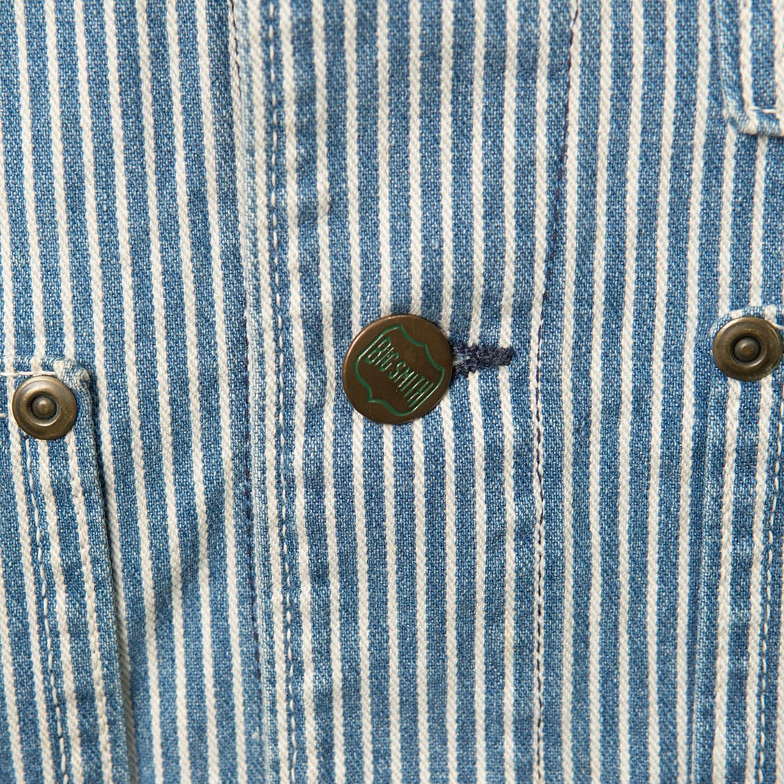 [100] 80s Big Smith 히코리 스트라이프 워크 베스트  상품이미지4