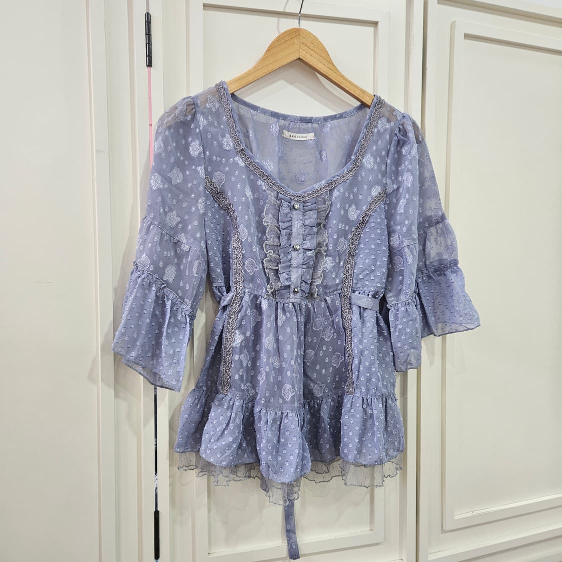 axes femme 프릴 블라우스 상품이미지2