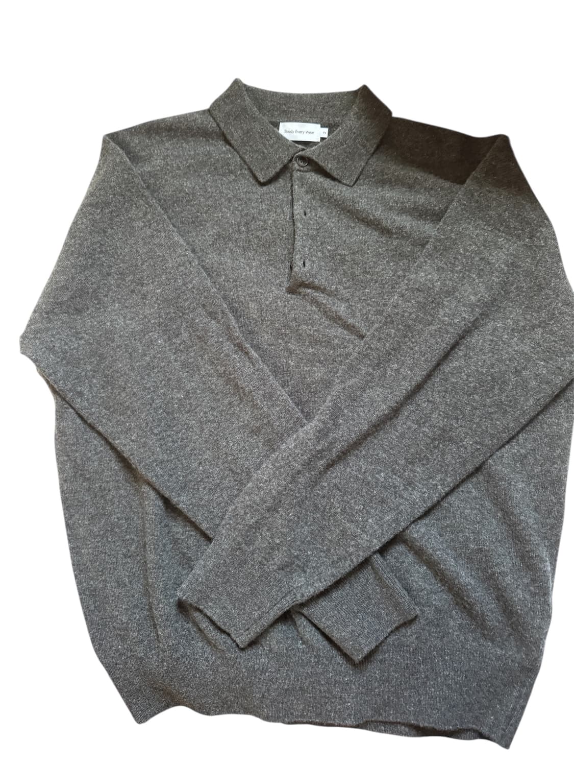 스테디에브리웨어 릴렉스드 울 캐시미어 칼라 니트 다크그레이 2 상품이미지2