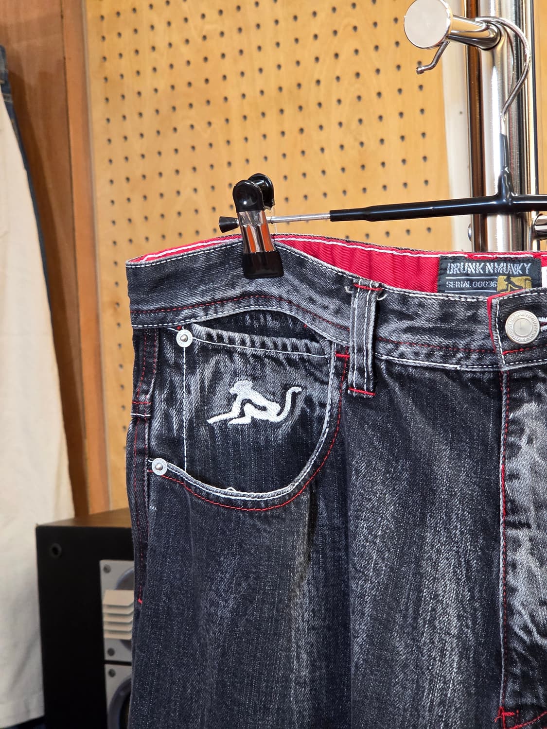 JPN 빈티지 스컬 자수 데님 팬츠 상품이미지7