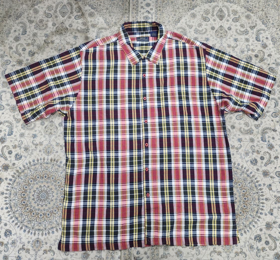 GREAT NORTHWEST 체크 반팔 셔츠 2XL 상품이미지1