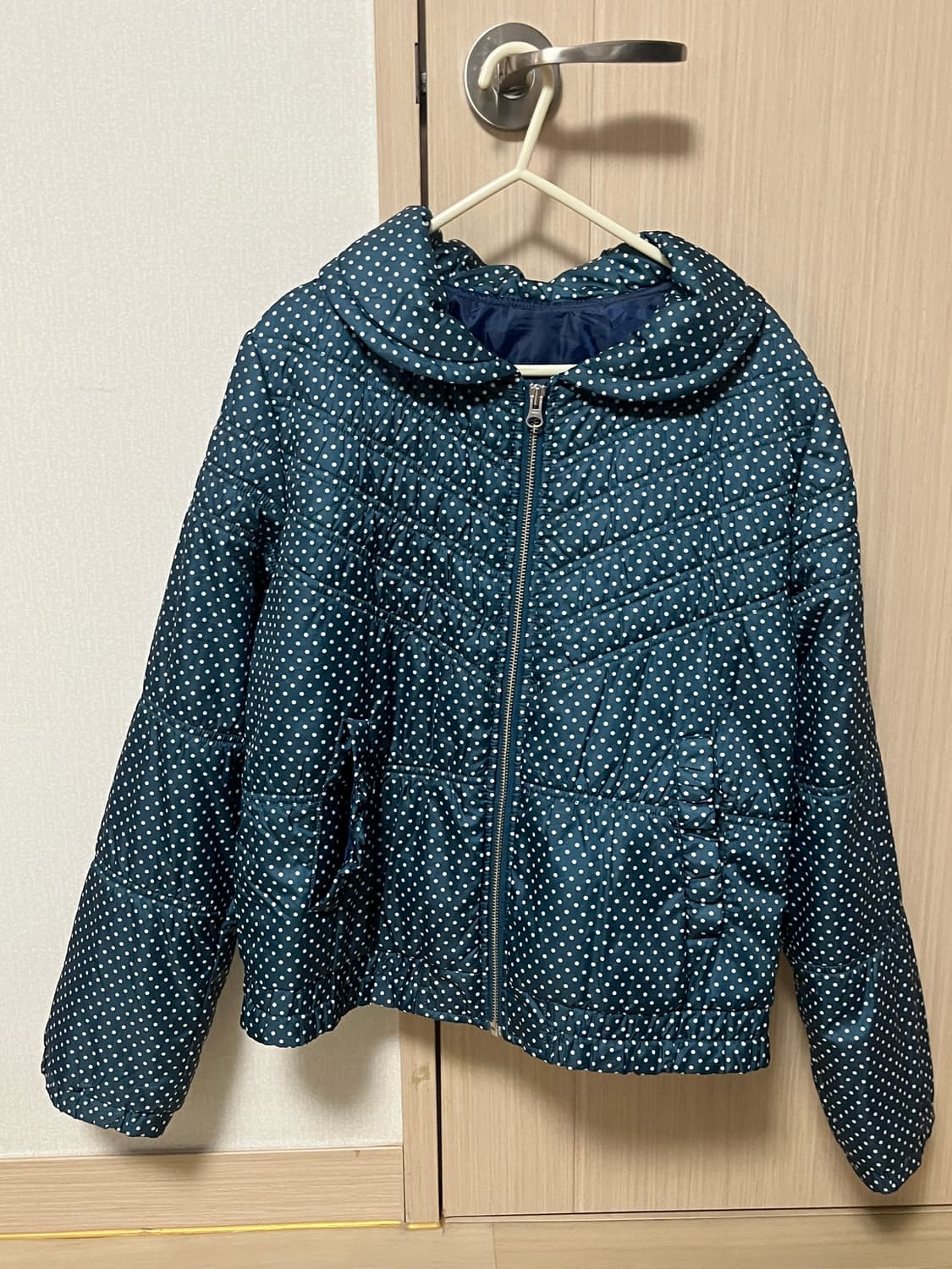 빈티지 도트 숏패딩 상품이미지1