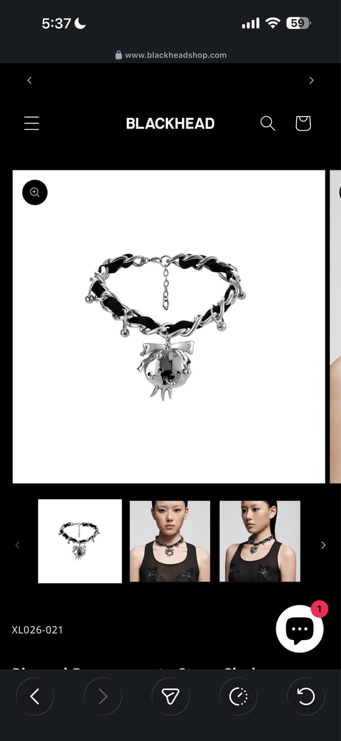black headstudio choker 상품이미지1