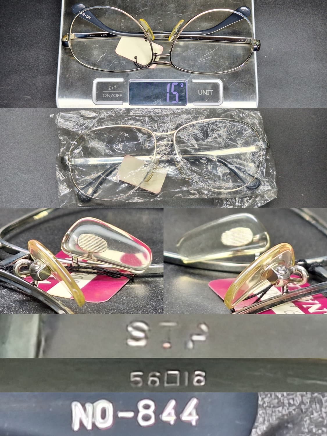 80s 일본제 빈티지 데드스톡 미사용/56mm 안경테 No-844 STP 상품이미지9