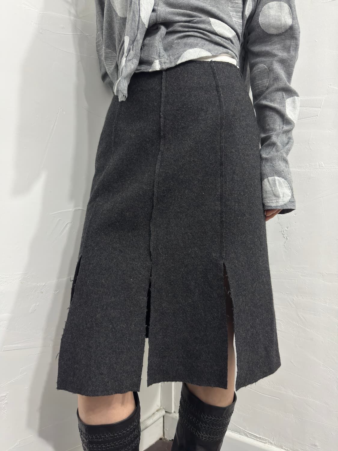 amber wool midi skirt 상품이미지1