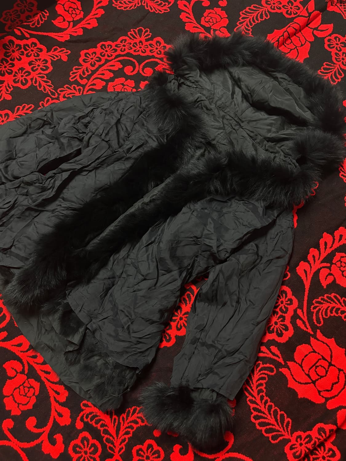 Grunge Punk Layerd trimming Fur hoodie 상품이미지2