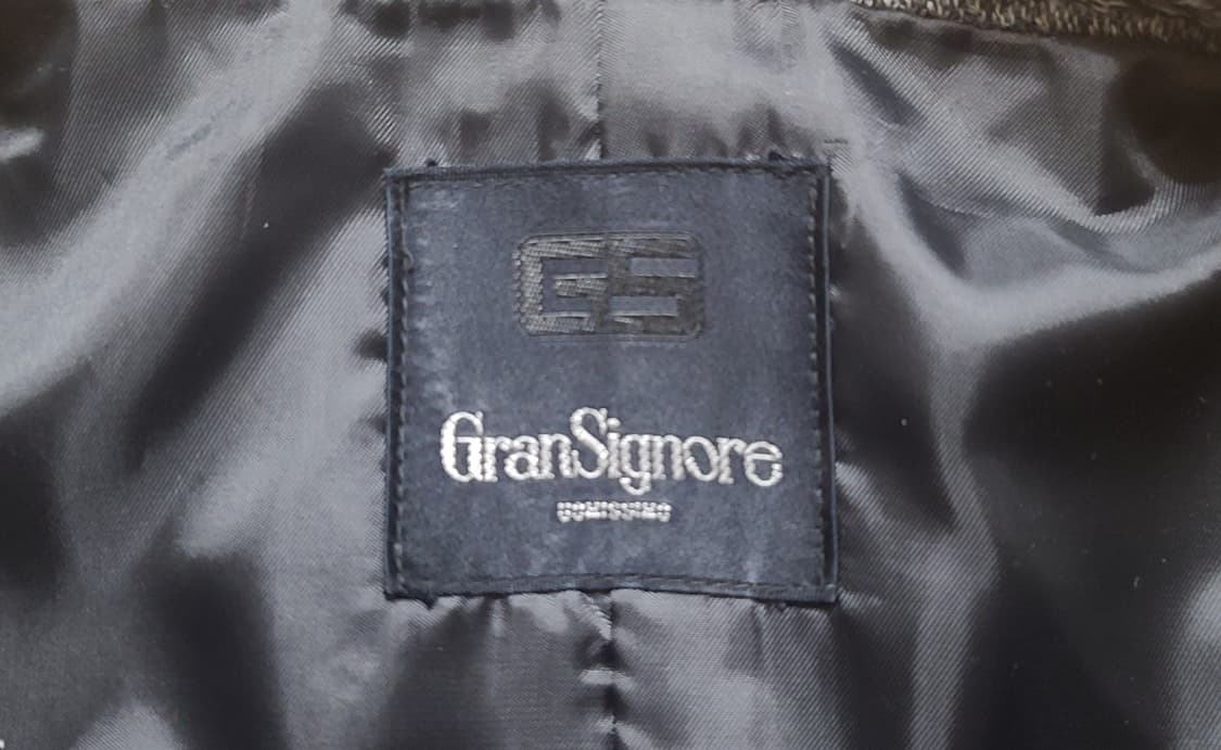 Gran Signore 일본빈티지 90's 체크 모직 블루종 자켓 M 상품이미지9