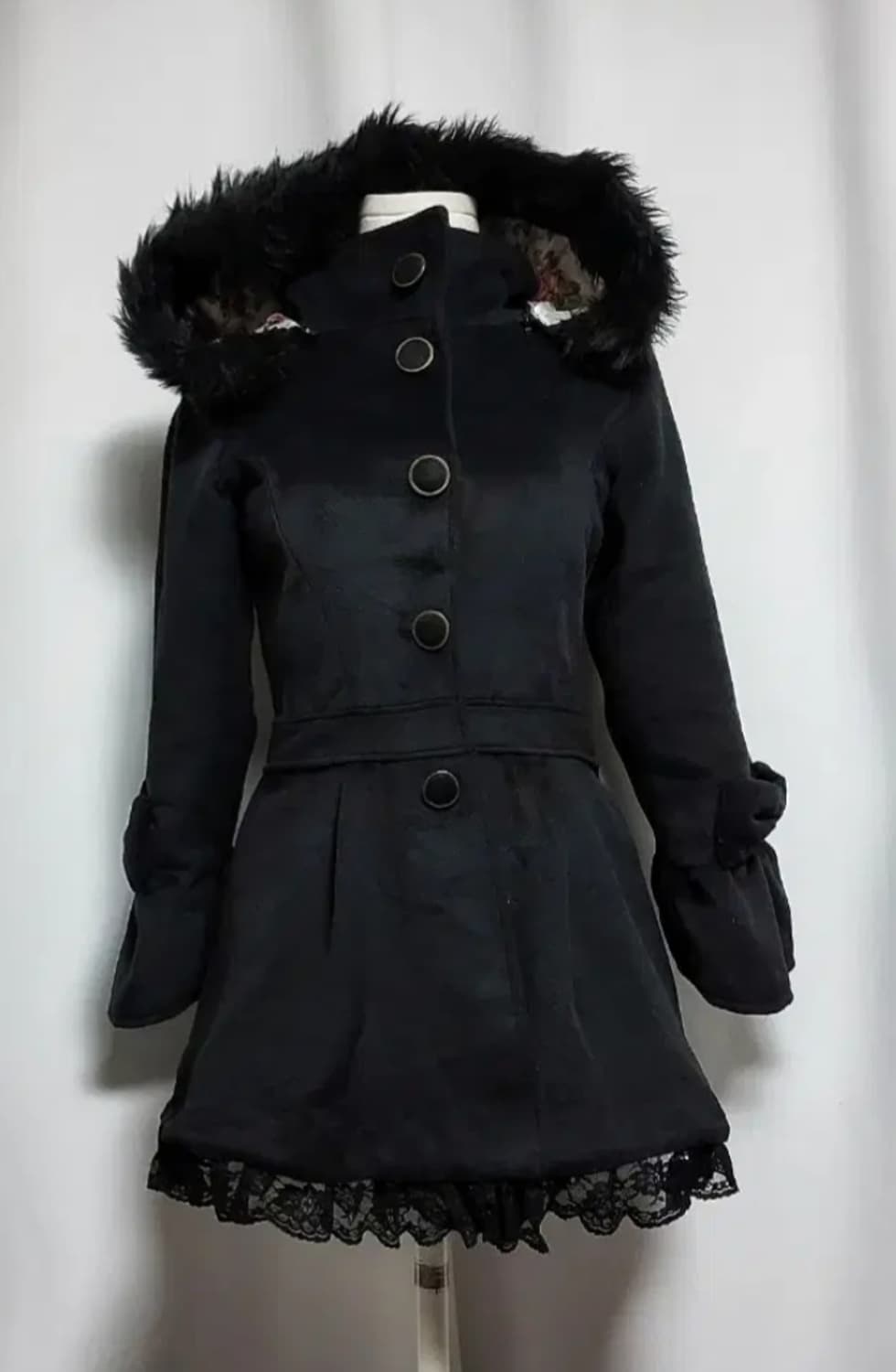 빈티지 롱코트 고스펑크 양산형지뢰계 자켓 로리타 공겜여주 핀터깔 히메갸루 상품이미지3