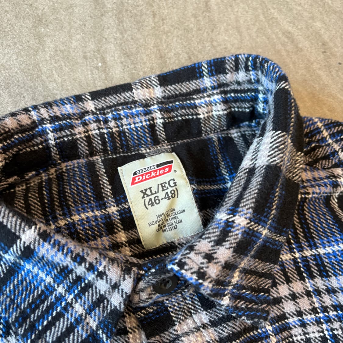 디키즈 정품 해비 코튼 체크 긴팔 셔츠 상품이미지6