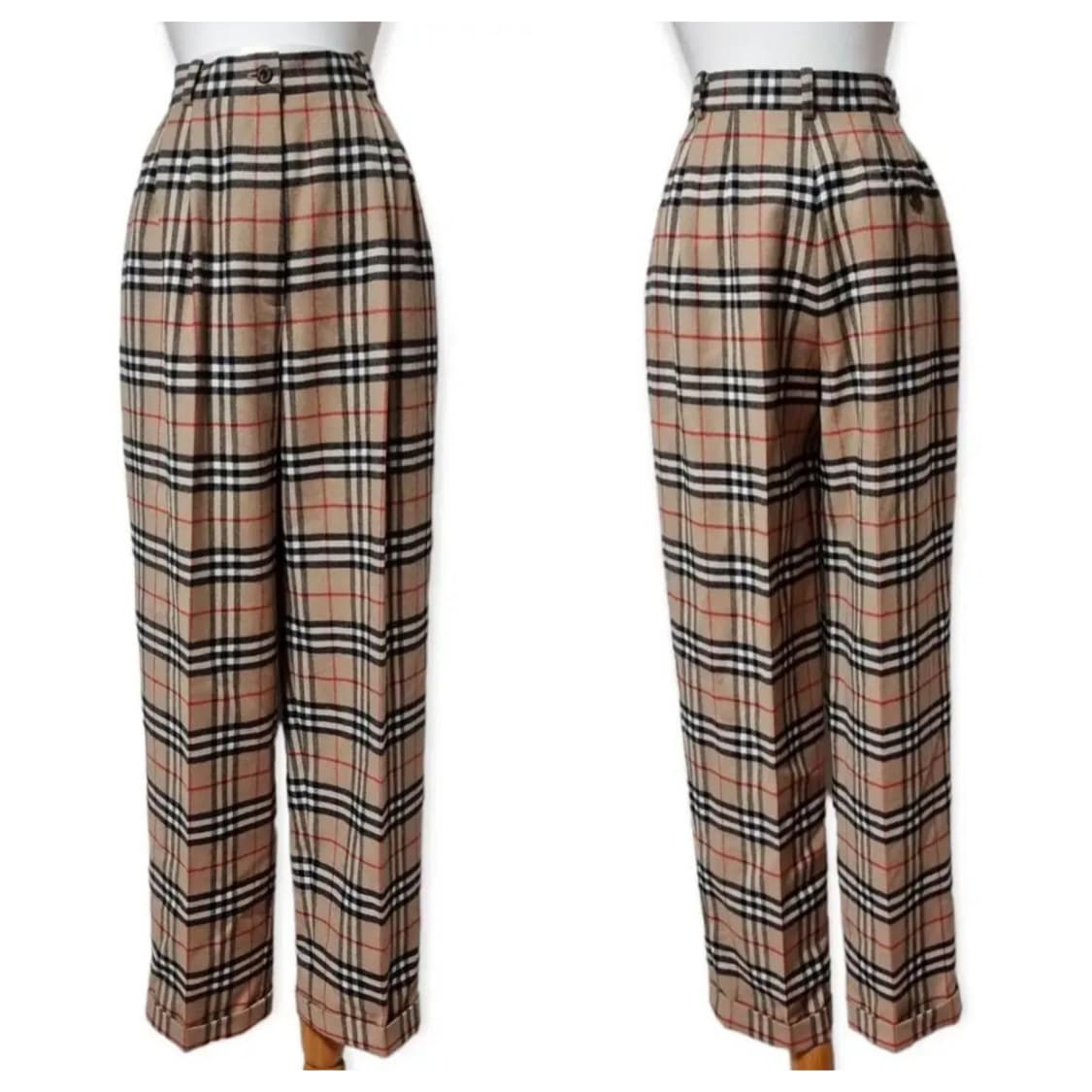 (2) 90s 버버리바지 버버리 울 트라우저 하이웨스트 팬츠 상품이미지1