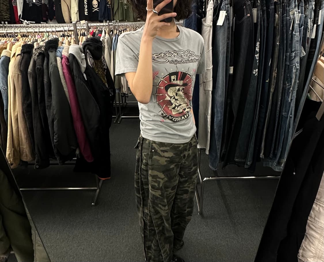 S)Ed Hardy 빈티지 스컬 다이스 프린팅 반팔 상품이미지2