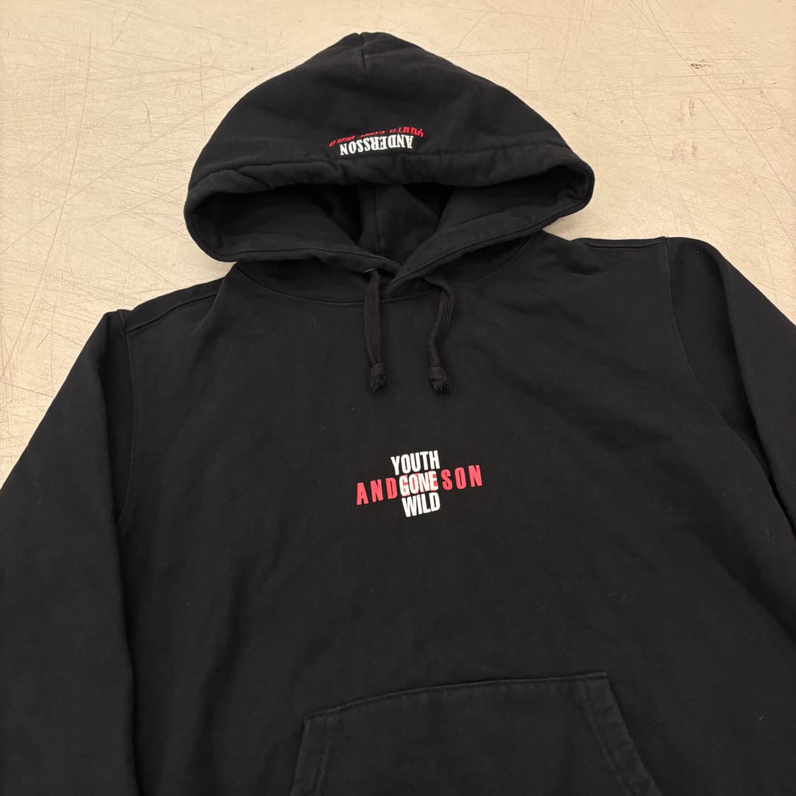 앤더슨 벨 빅로고 프린팅 후드티 상품이미지2