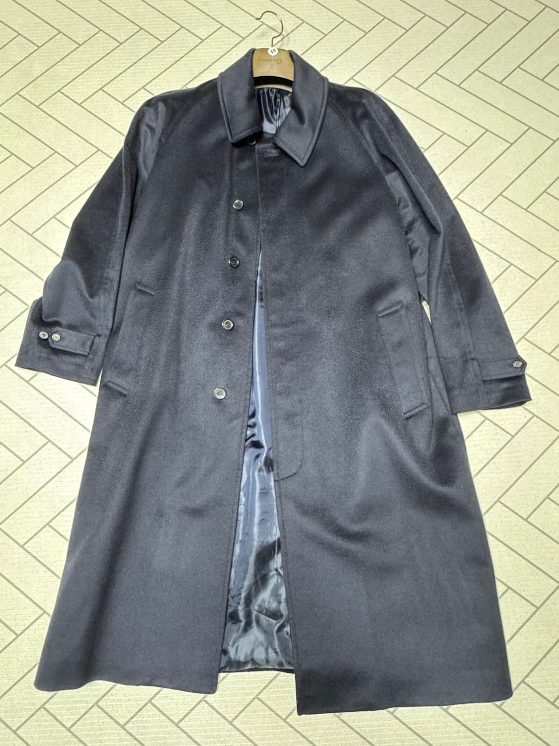 포커페이스 수티엥 칼라 코트 48사이즈 다크네이비 쿠어 인사일런스 상품이미지2