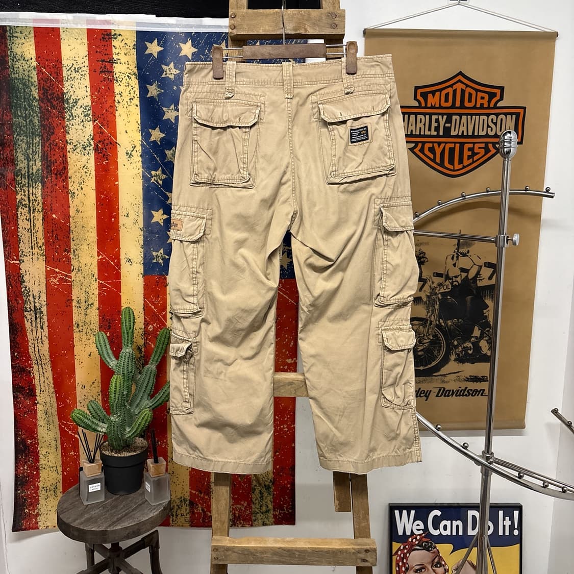 알파인더스트리 유틸리티 멀티포켓 와이드 카고팬츠 데저트베이지 N950 상품이미지2