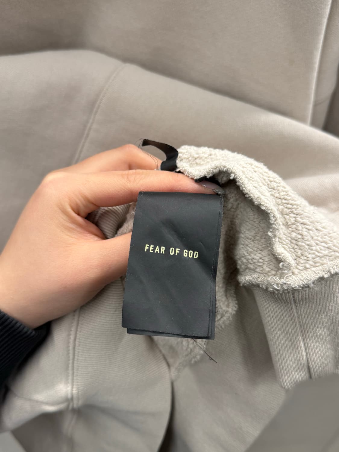 FEAR OF GOD 피어오브 갓 스냅 후드 베이지 후드티 L  상품이미지4