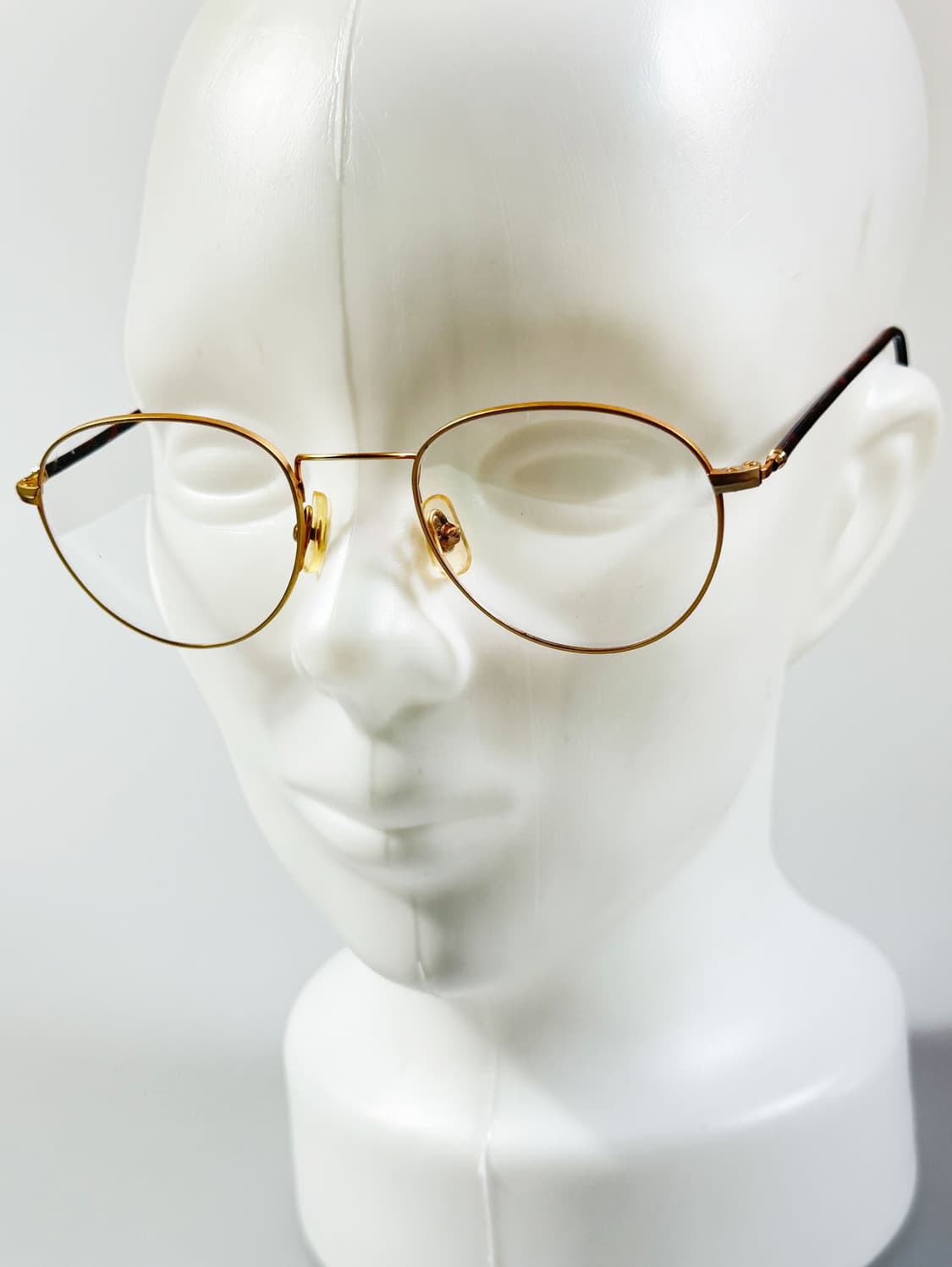 90s 유로피안 클래식 골드 슬림 라운드 빈티지 안경 상품이미지8