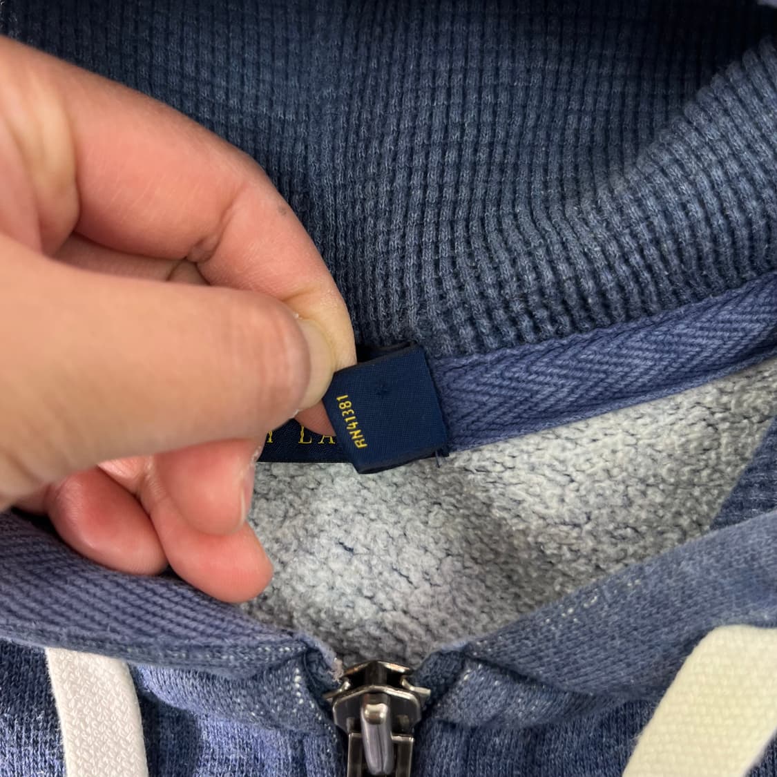 105 폴로랄프로렌 블루그레이 와플 후드집업 상품이미지4