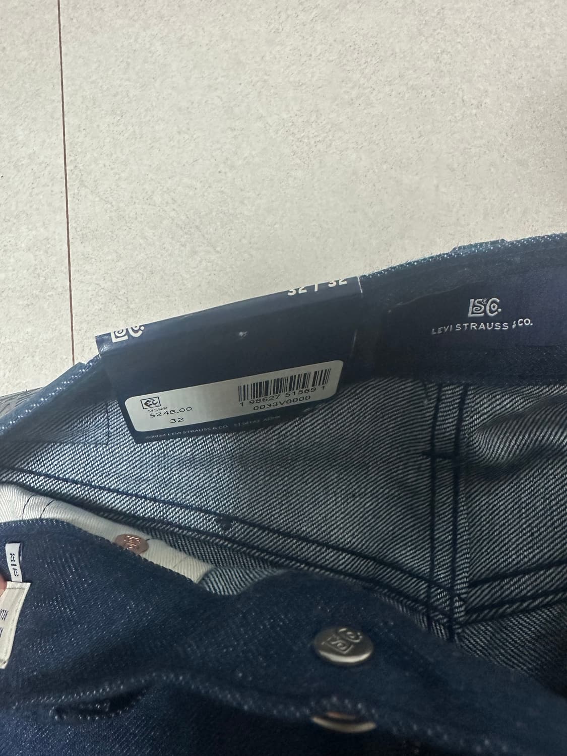 리바이스 블루탭 앵커 진 새상품 판매합니다 상품이미지5