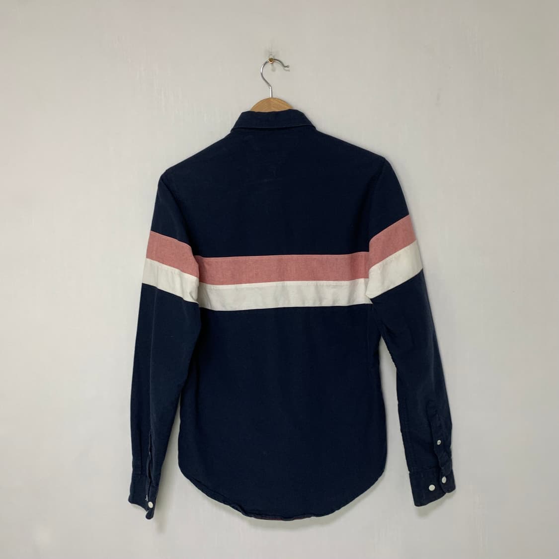 타미힐피거 빈티지 배색 셔츠 네이비 남방 남성 XS 상품이미지3