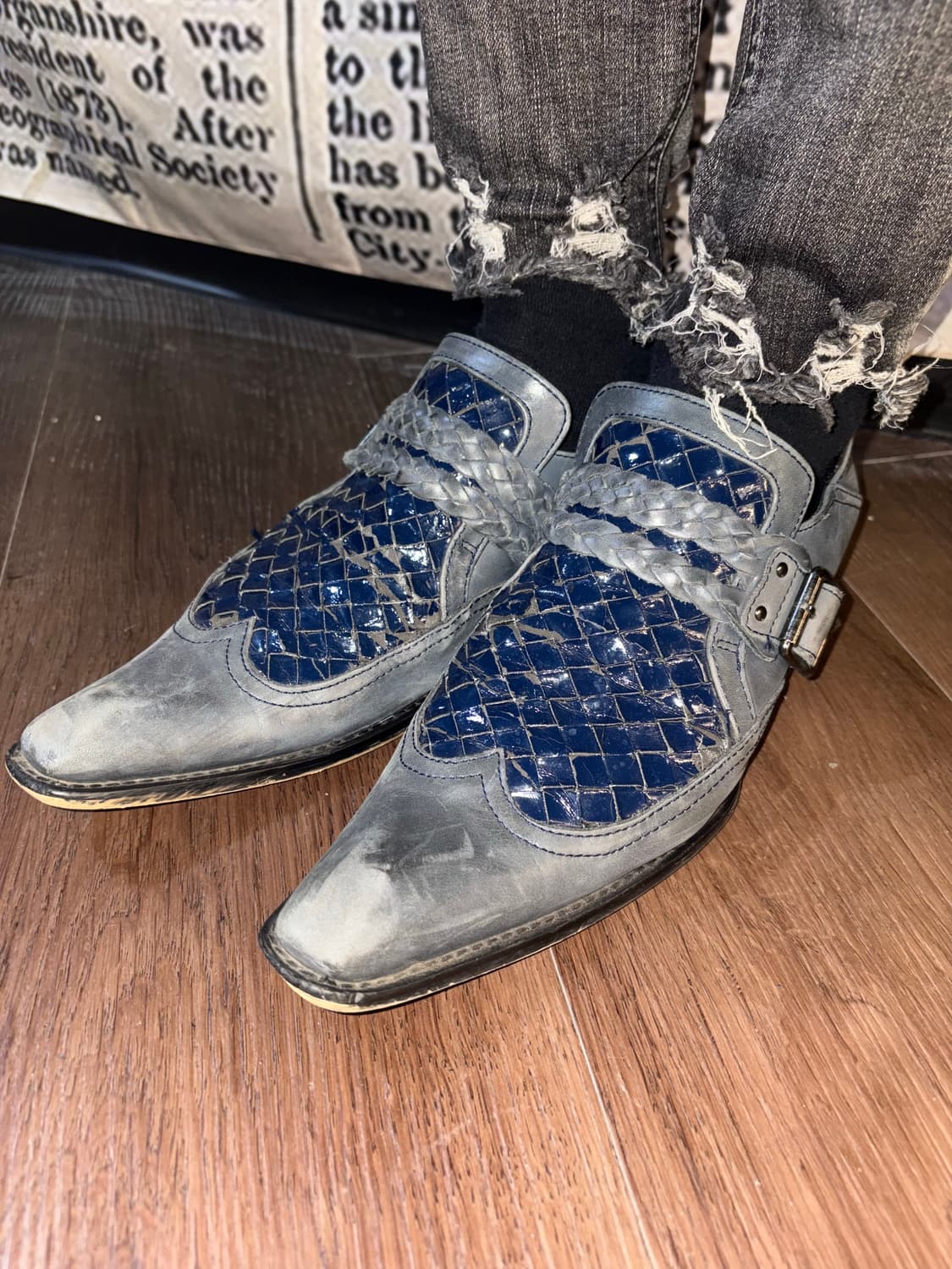 Tornado mart blue Crocodile Leathe shoes 상품이미지2