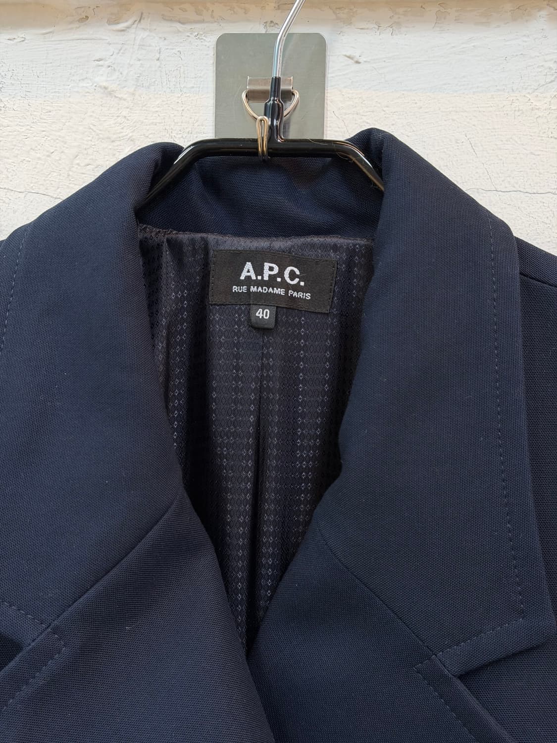 A.P.C. 아페쎄 코튼쉘 더블 브레스트 코트 네이비 40 상품이미지2