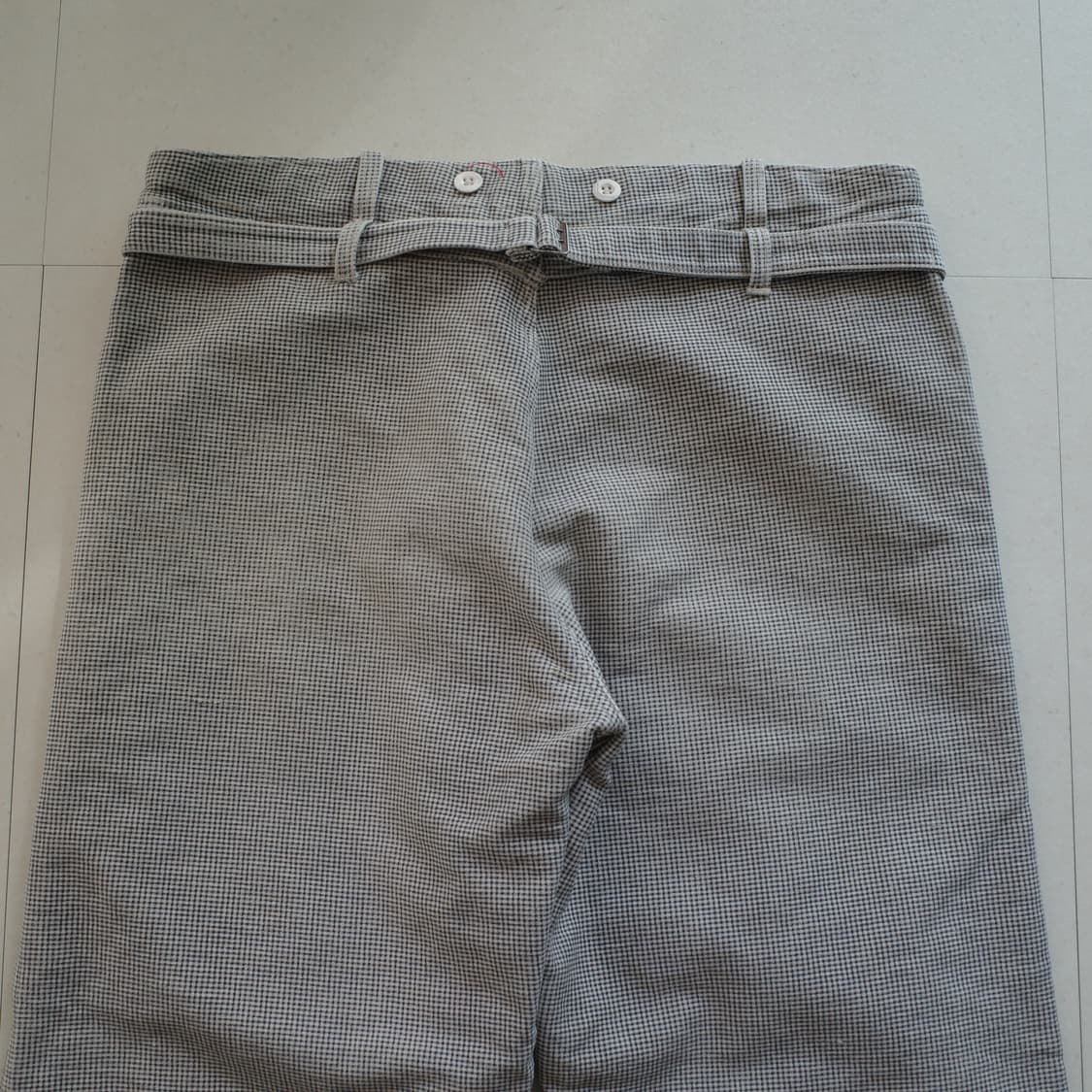 50s-60s 프렌치 헤비코튼 하운드투스 신치백 워크팬츠 상품이미지6