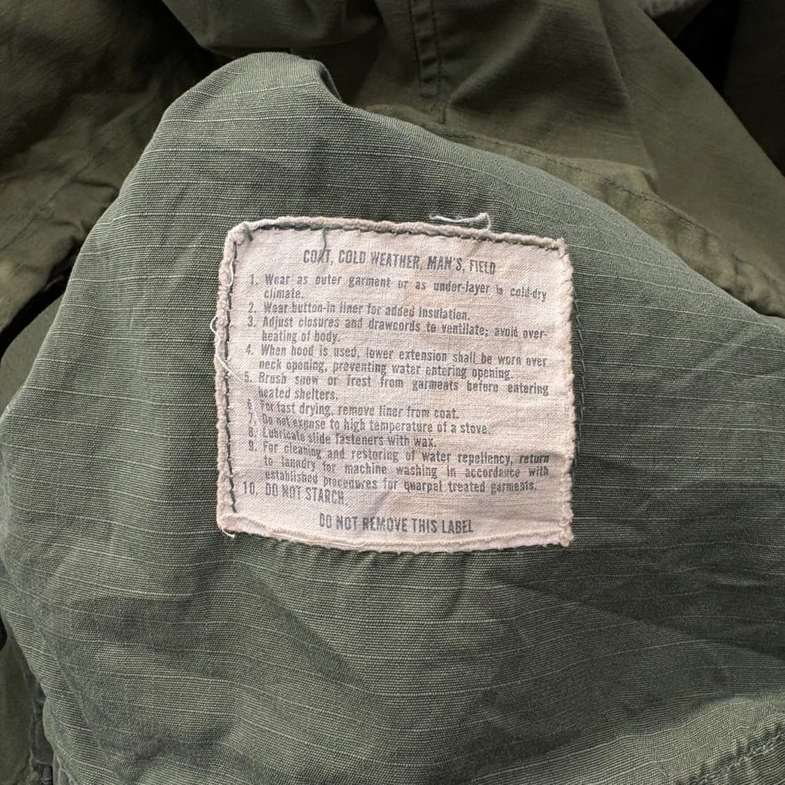 70s 오리지날 미군 M-65 필드자켓 사파리 퍼티그 자켓 N480 상품이미지9