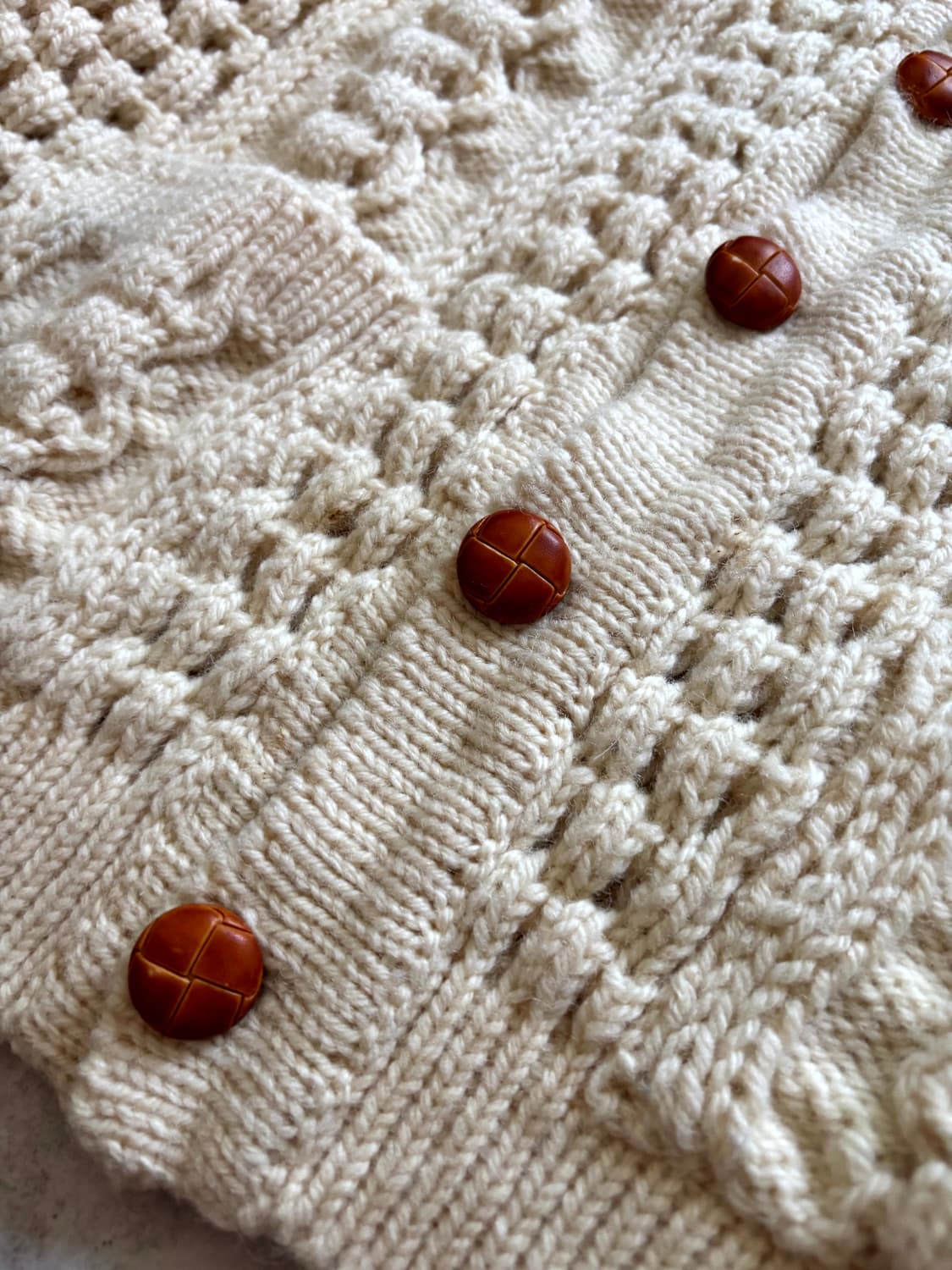 80's John Molloy 아란 울 피셔맨 가디건 100~103 상품이미지5