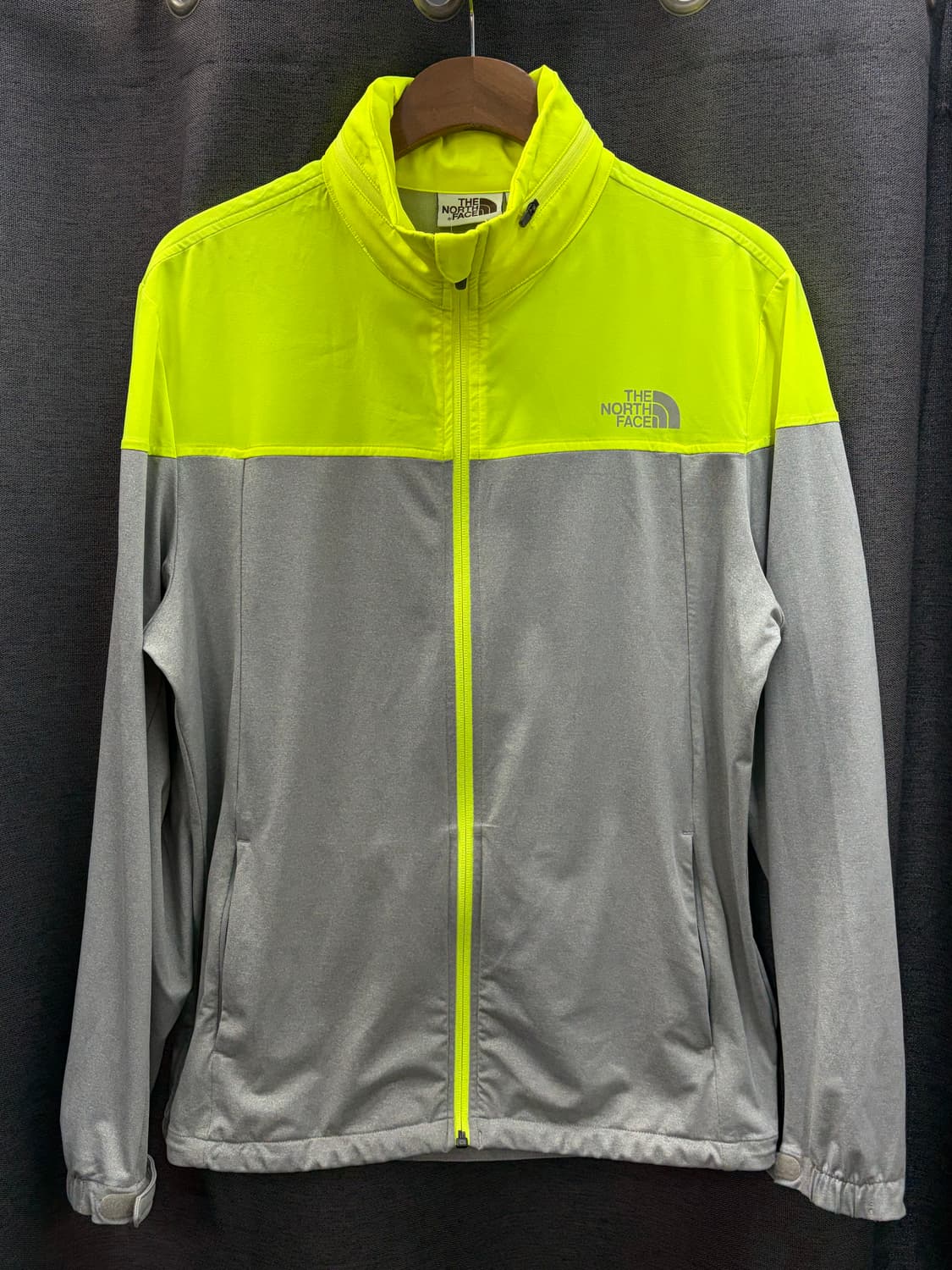 노스페이스 형광/회색 기능성 져지 바람막이 집업 (100) 상품이미지1