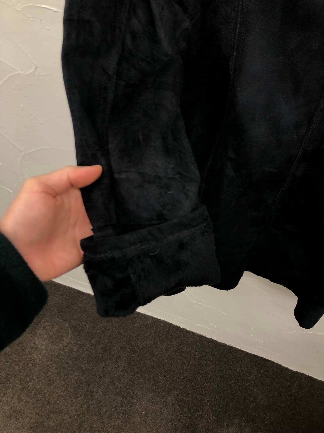 더블 브레스트 시어링 코트 상품이미지6