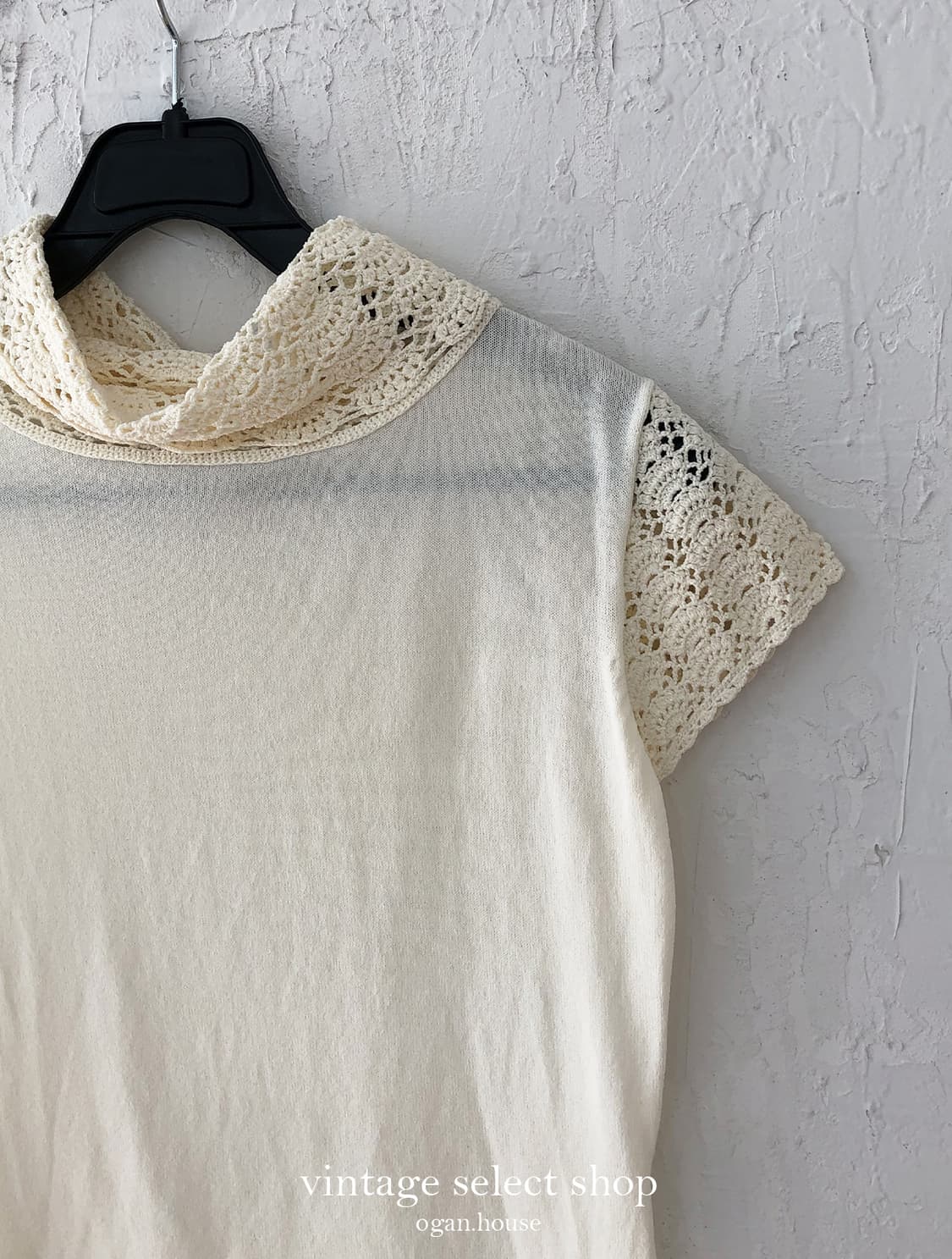 vintage lace sleeve knit top 상품이미지2