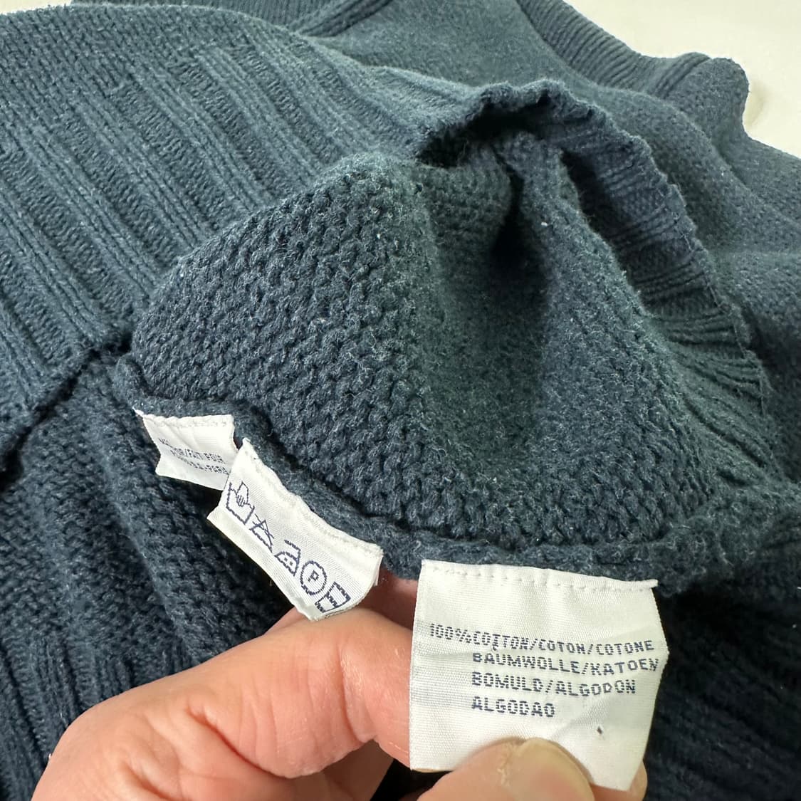 M 100 폴로 랄프로렌 네이비 면 니트 상품이미지6